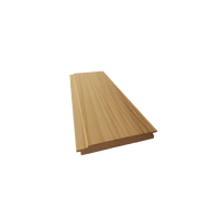 Western Red Cedar Channel lining for a sauna on transparent background