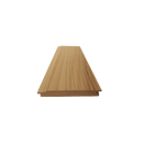 Western Red Cedar Channel lining with ribbed texture  on transparent background