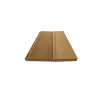 two Western Red Cedar Channel lining boards joined together  on transparent background