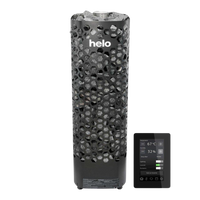Helo Himalaya Elite sauna heater in black with control panel