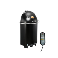 Helo Saunatonttu sauna heater with attached control side angle