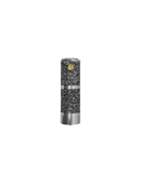 Iki Pillar sauna heater made of stainless steel filled with visible olivine diabase sauna rocks