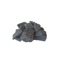 stacked grey irregular shaped sauna stones