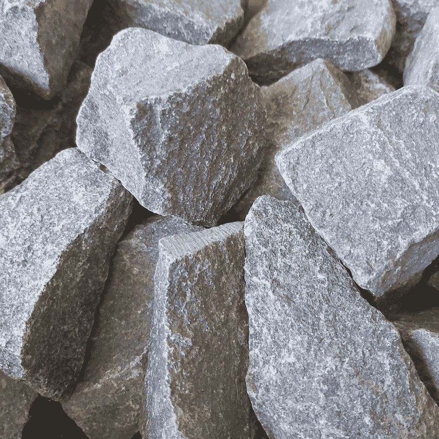 grey traditional sauna stones