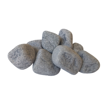 sauna stones rounded in a pile