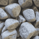 grey rounded sauna stones