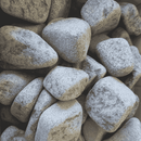 rounded grey sauna stones smooth