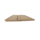 two pieces of western red cedar sauna board interlocking