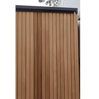 Outdoor sauna wall showing vertical slats of western red cedar shiplap cladding