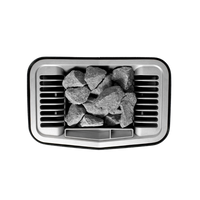 Birds eye view of Tylo sense pure sauna heater showing rocks