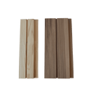 Two Western Red Cedar single groove lining boards one light and the other dark