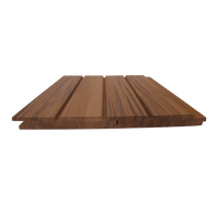 Western Red Cedar single groove lining showing how two boards connect together